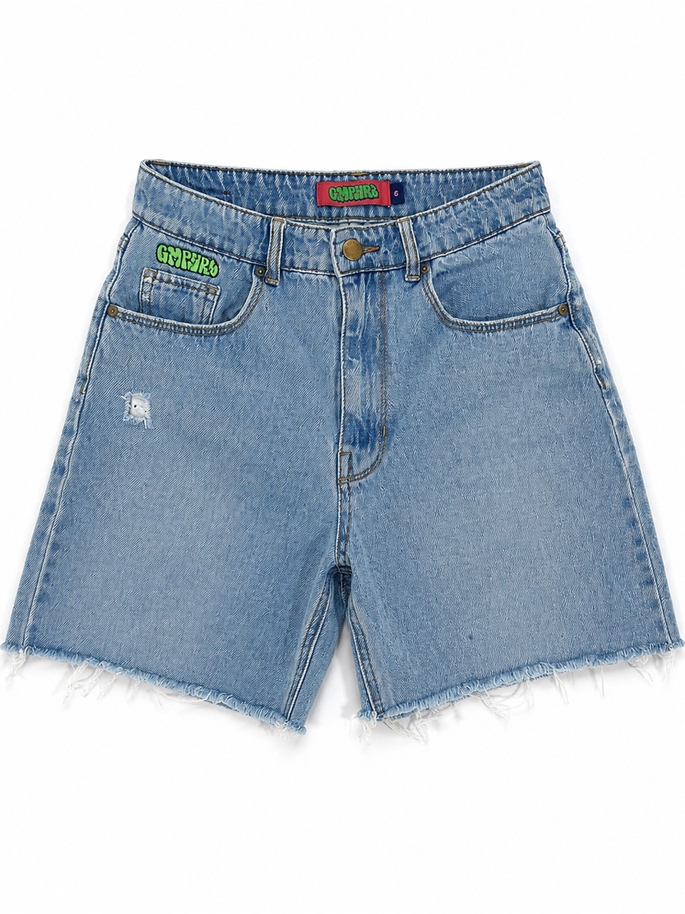 Empyre Y2K Light Blue Denim Cutoff Shorts, size 6